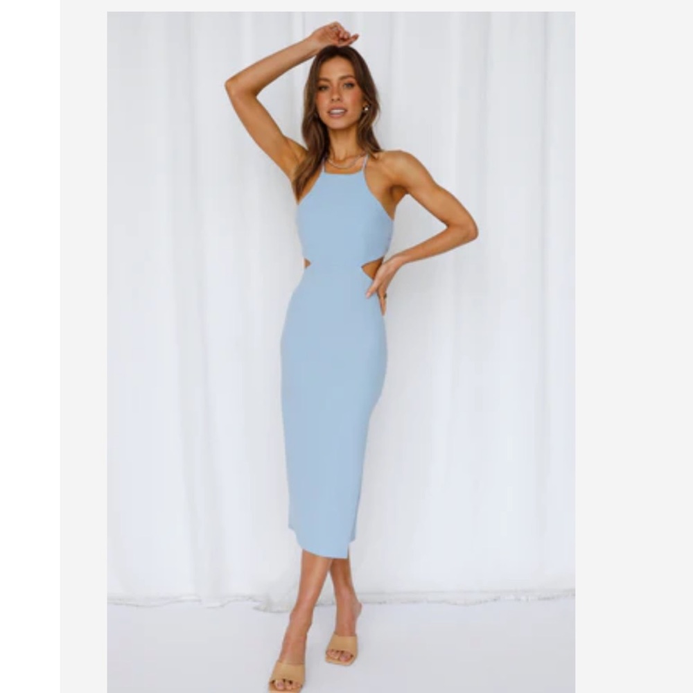 Light blue midi dress